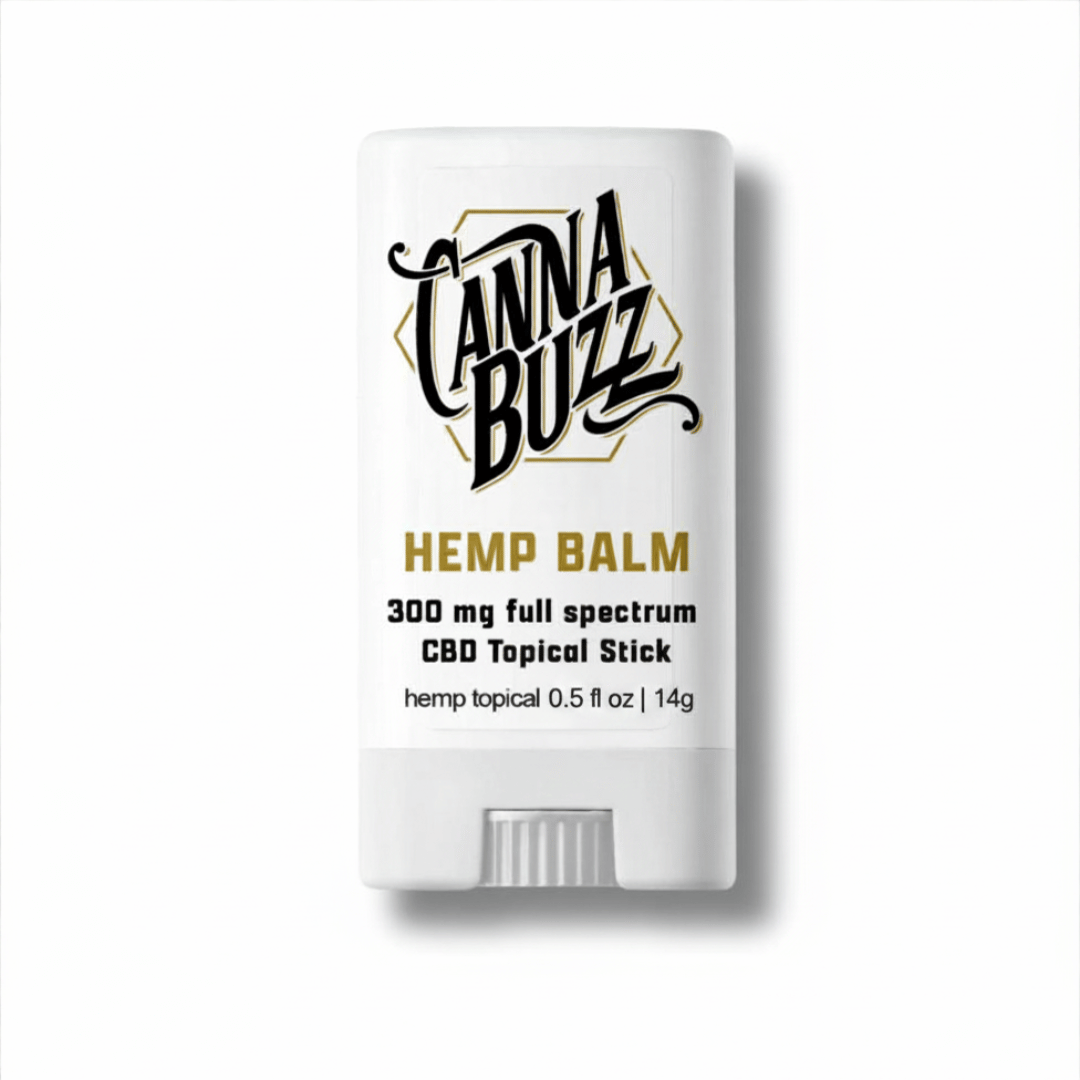 Cannabuzz Hemp Balm stick on a white background