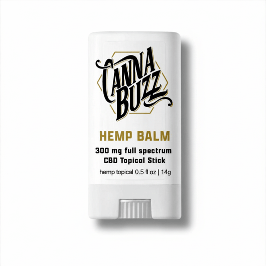 Cannabuzz Hemp Balm stick on a white background